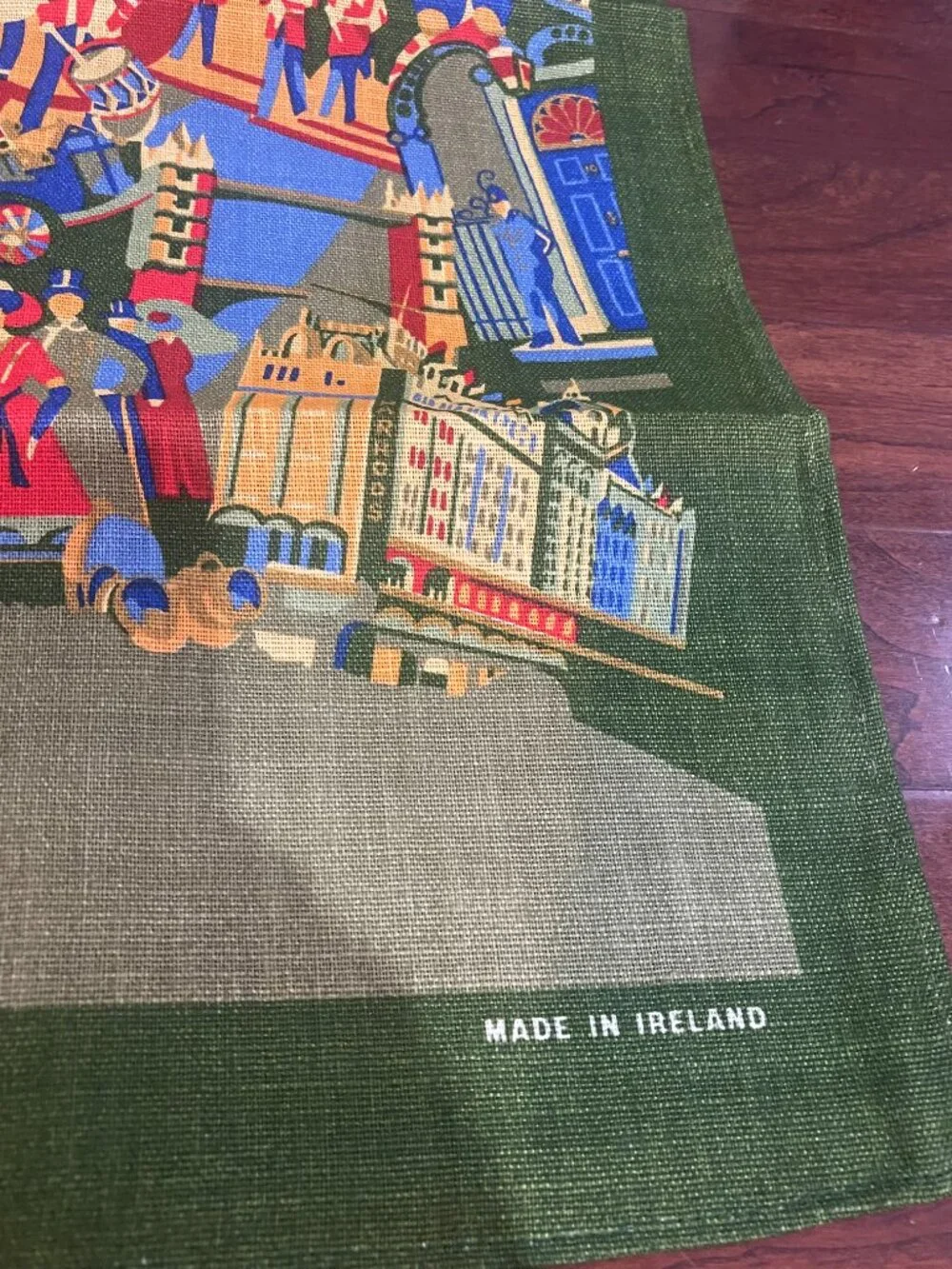 Vintage Harrods London 100% Irish Linen Tea Towel Made in Ireland